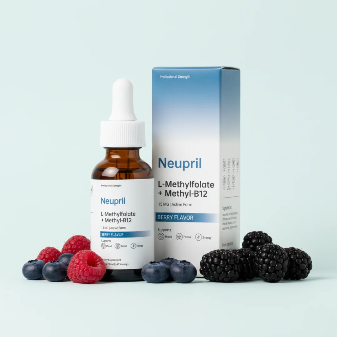Neupril Pure Methylfolate bottle and box