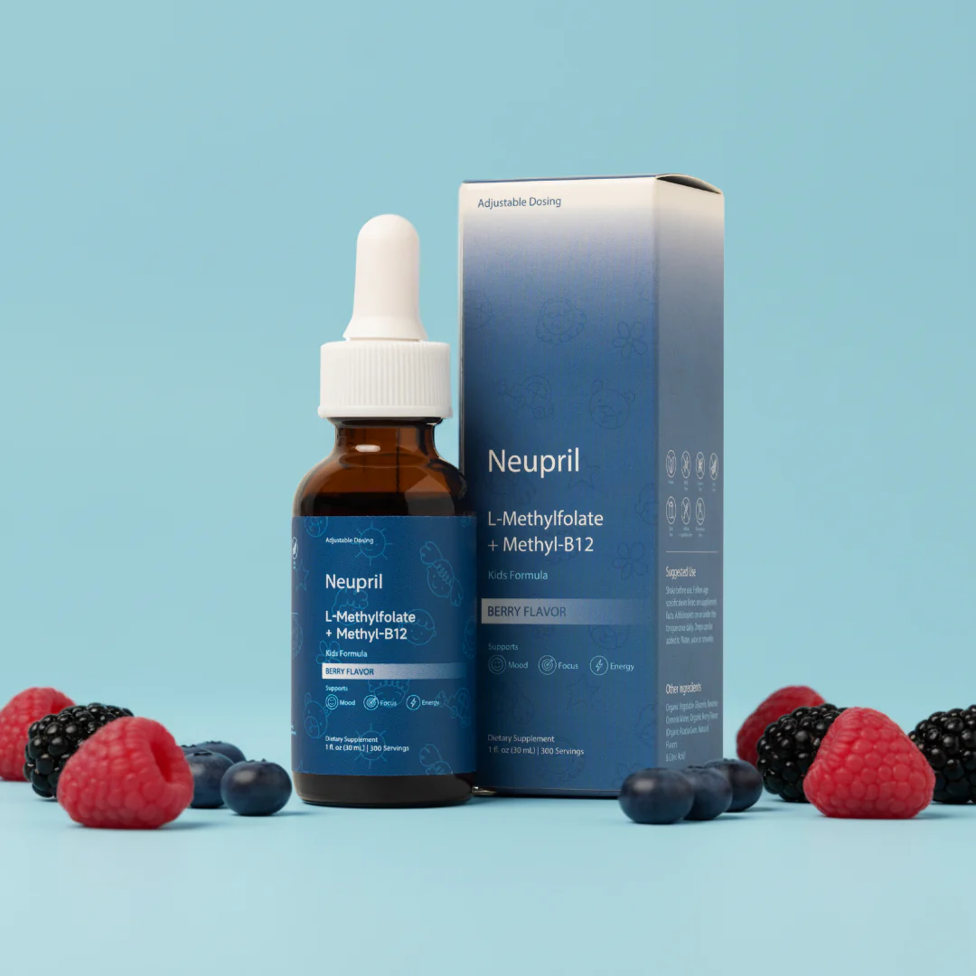 Neupril Kids Methylfolate bottle and box