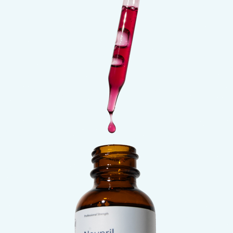 Neupril Pure Methylfolate dropper above bottle